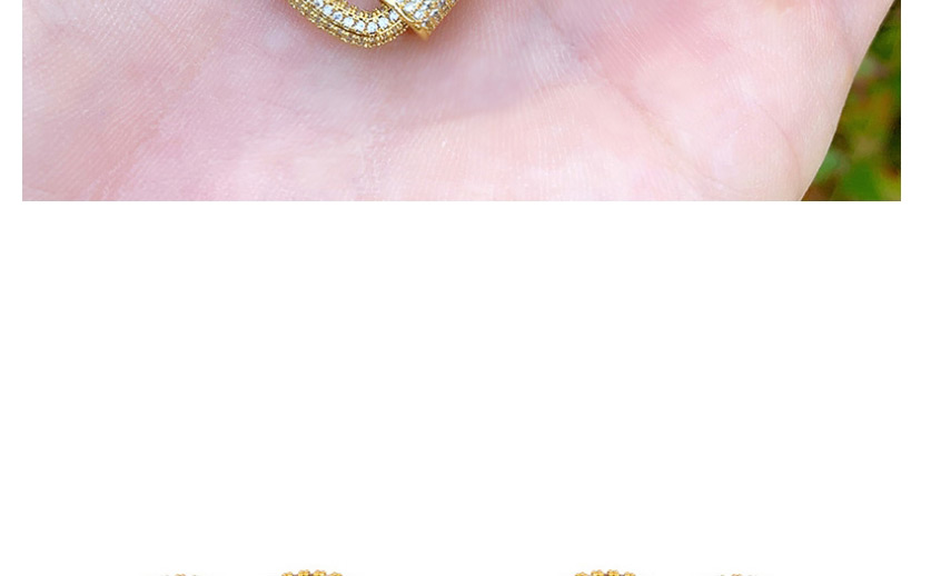 Fashion Silver Copper Micro-inlaid Zircon Full Diamond Love Accessories,Jewelry Findings & Components