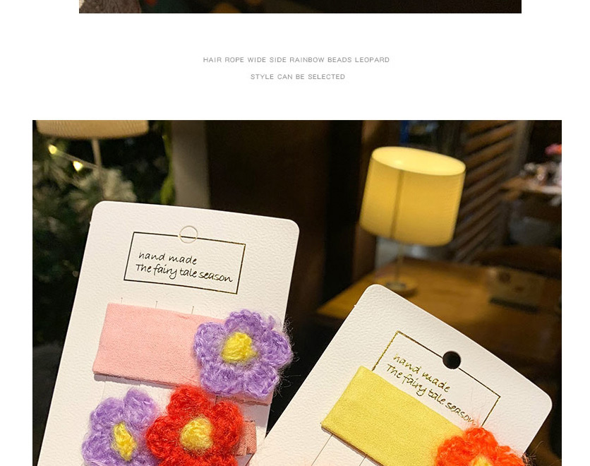  Korean Pink / Clip Wool Flower Children