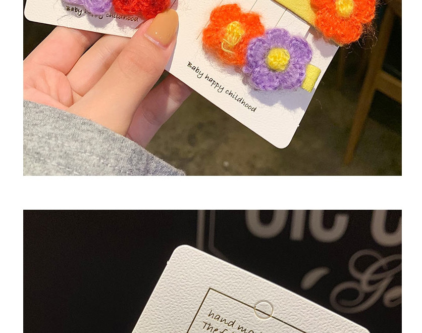  Korean Pink / Clip Wool Flower Children