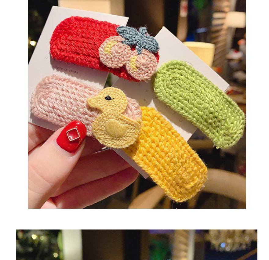  Yellow Knitted Hair Clips  Alloy,Hairpins