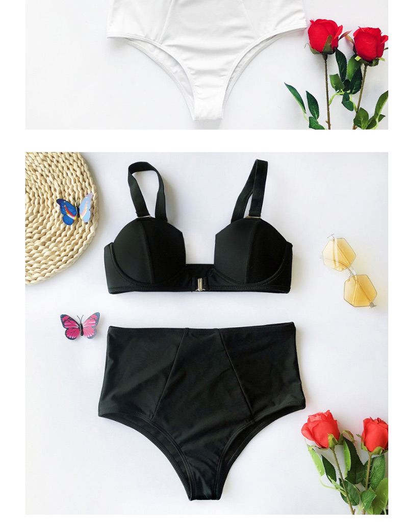 Fashion Black Hard Bag High Waist Split Swimsuit,Bikini Sets