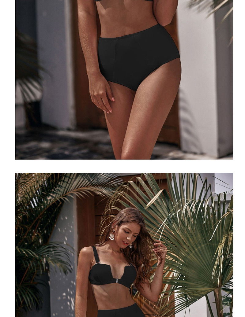 Fashion Black Hard Bag High Waist Split Swimsuit,Bikini Sets