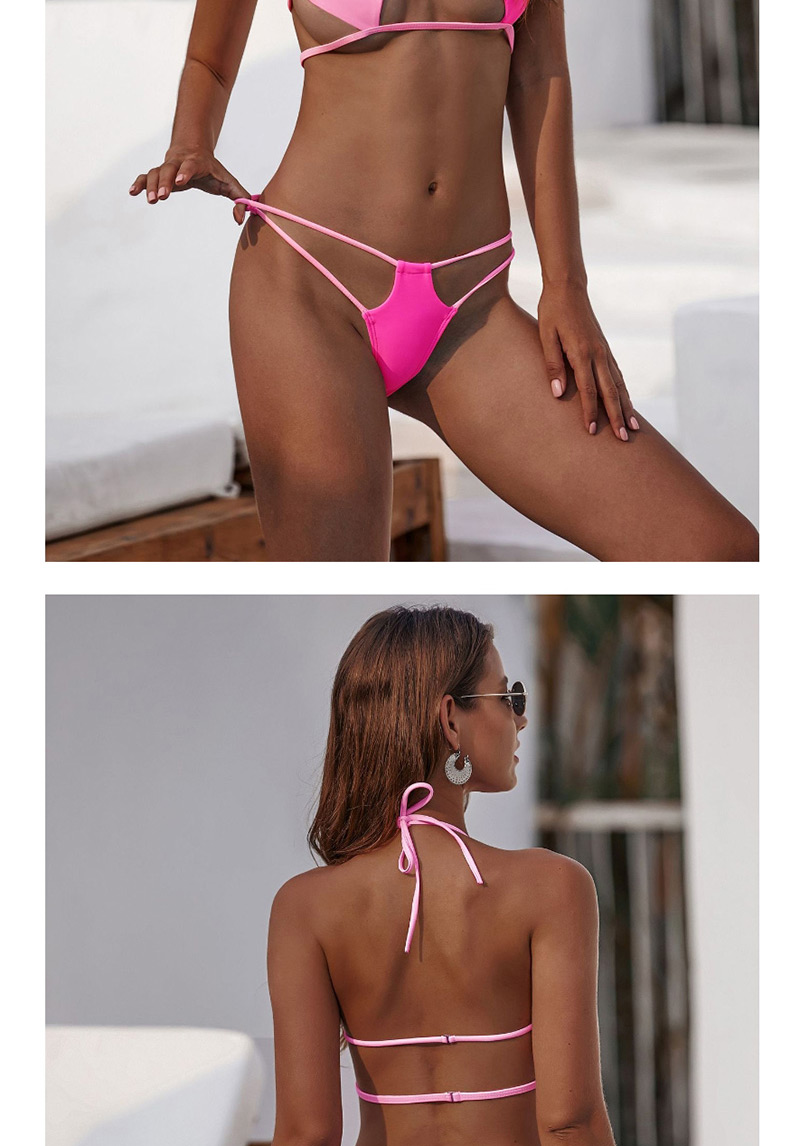 Fashion Pink Gradient Diamond Strap Bikini,Bikini Sets
