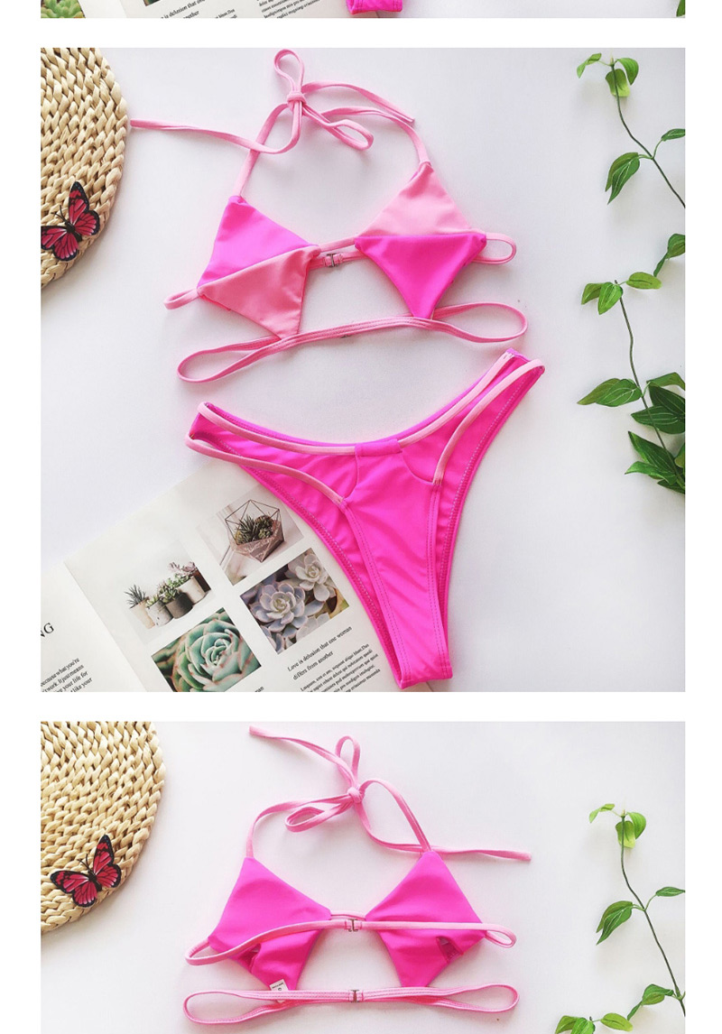 Fashion Pink Gradient Diamond Strap Bikini,Bikini Sets