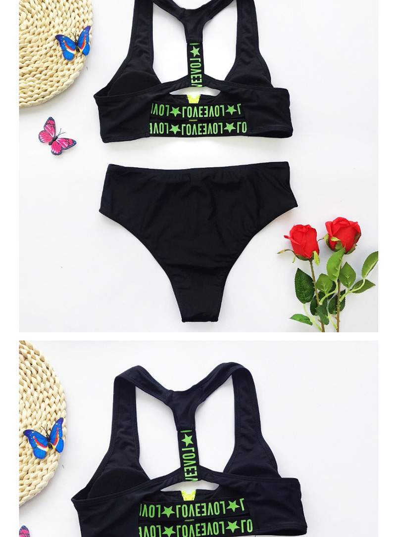 Fashion Black Love Zip Bikini,Bikini Sets