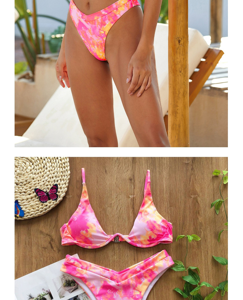 Fashion Pink Gradient Steel Tray Bikini,Bikini Sets