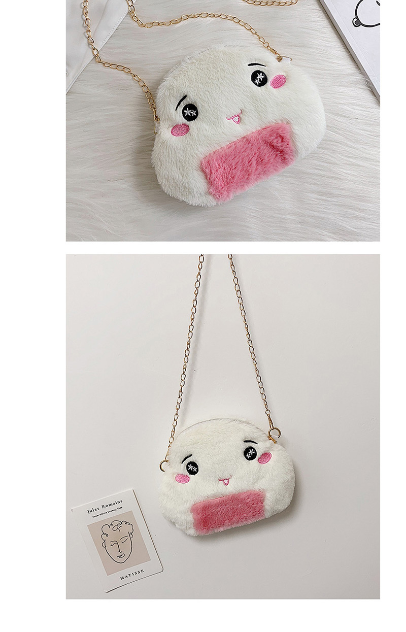 Fashion White Animal Plush Chain Portable Messenger Bag,Shoulder bags