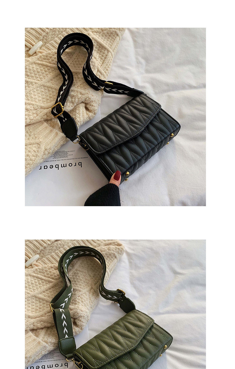 Fashion Black Broadband Rhombic Shoulder Messenger Bag,Shoulder bags