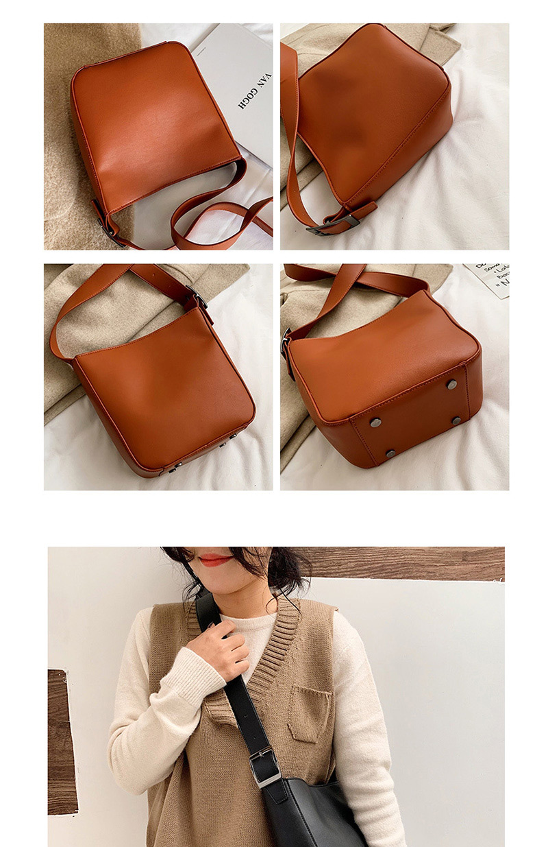 Fashion Orange Solid Color Wide Shoulder Strap Shoulder Bag,Shoulder bags