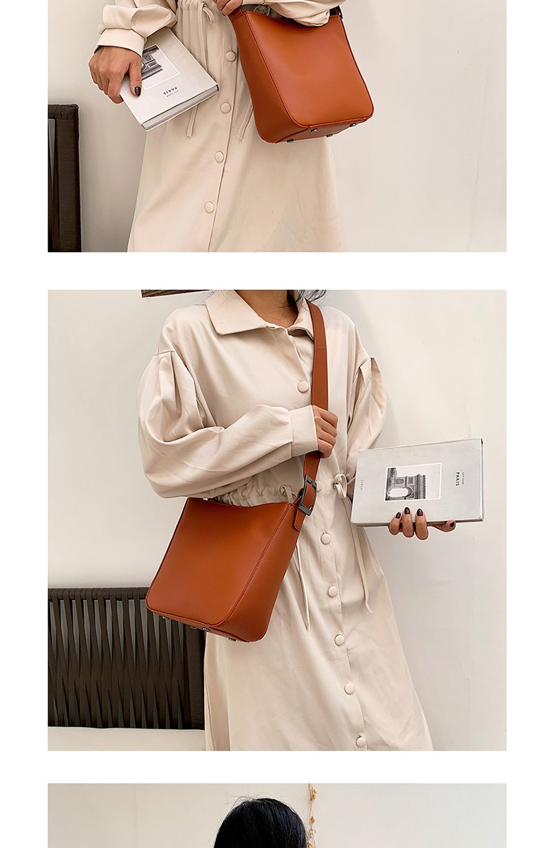 Fashion Orange Solid Color Wide Shoulder Strap Shoulder Bag,Shoulder bags