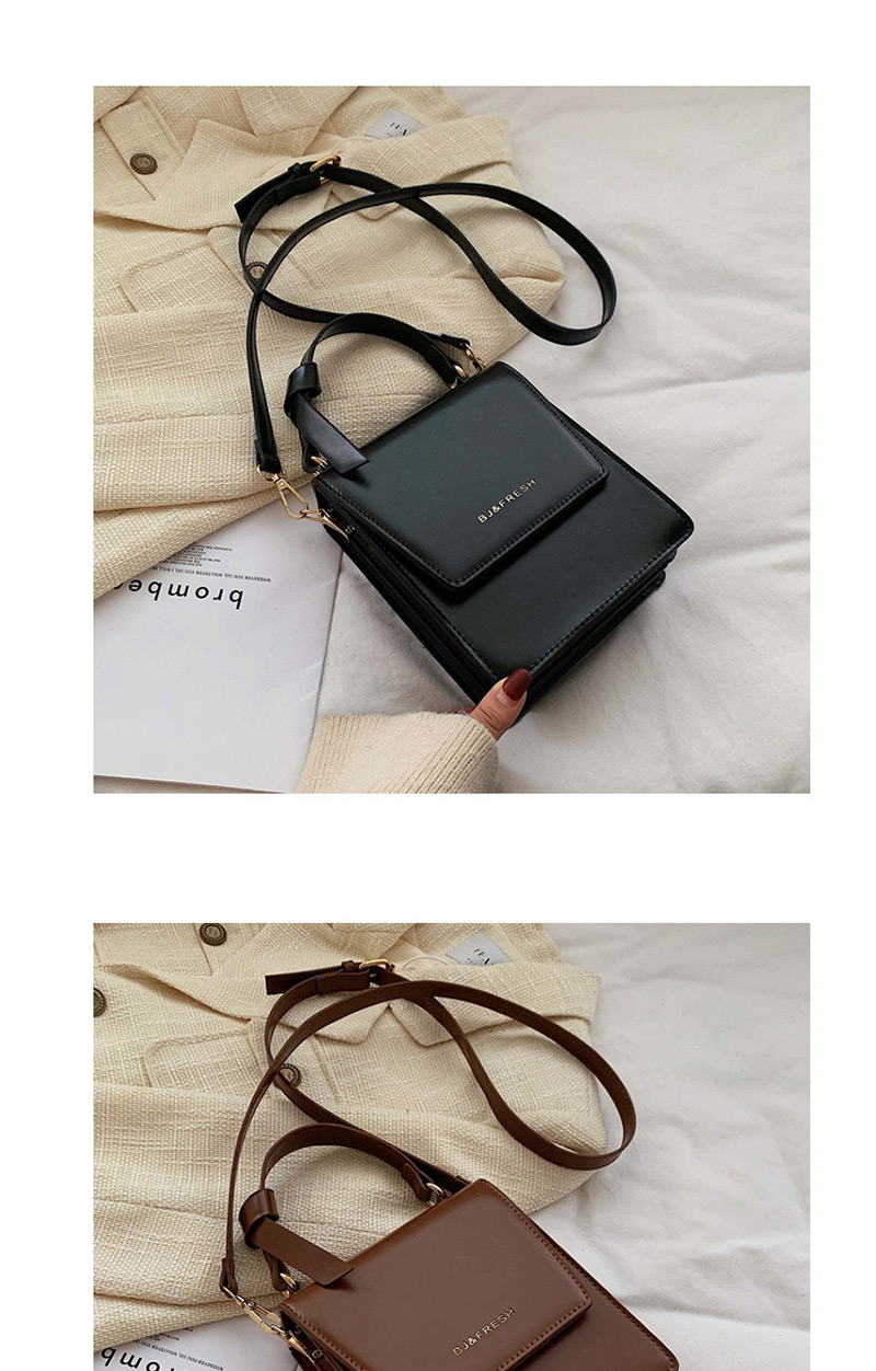 Fashion Black Alloy Letter Embroidered Line Shoulder Shoulder Bag,Handbags