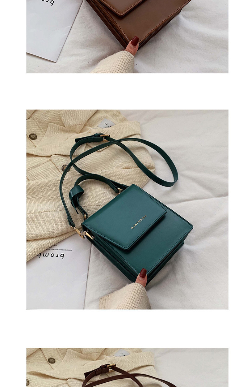 Fashion Green Alloy Letter Embroidered Line Shoulder Shoulder Bag,Handbags