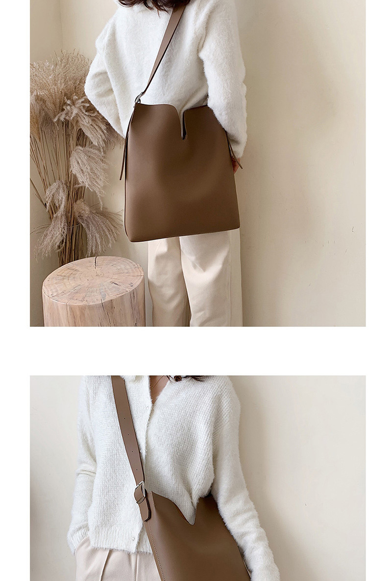 Fashion Small Camel Solid Color Small V Shoulder Messenger Bag,Shoulder bags