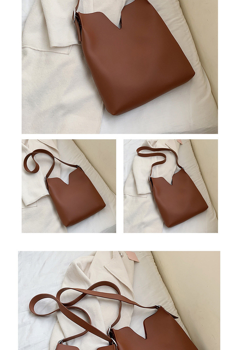 Fashion Small Khaki Solid Color Small V Shoulder Messenger Bag,Shoulder bags
