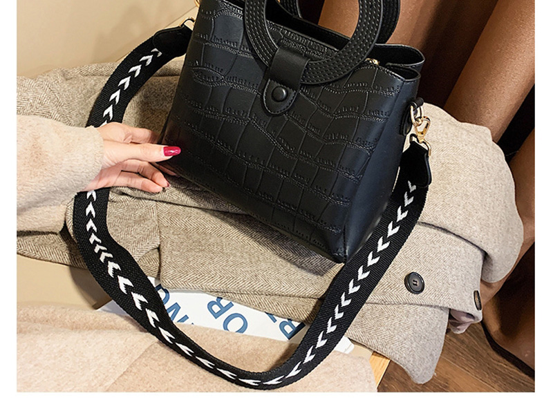 Fashion Khaki Stone Pattern Shoulder Portable Messenger Bag,Handbags