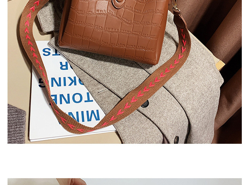 Fashion Red Stone Pattern Shoulder Portable Messenger Bag,Handbags
