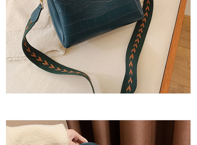 Fashion Blue Stone Pattern Shoulder Portable Messenger Bag,Handbags