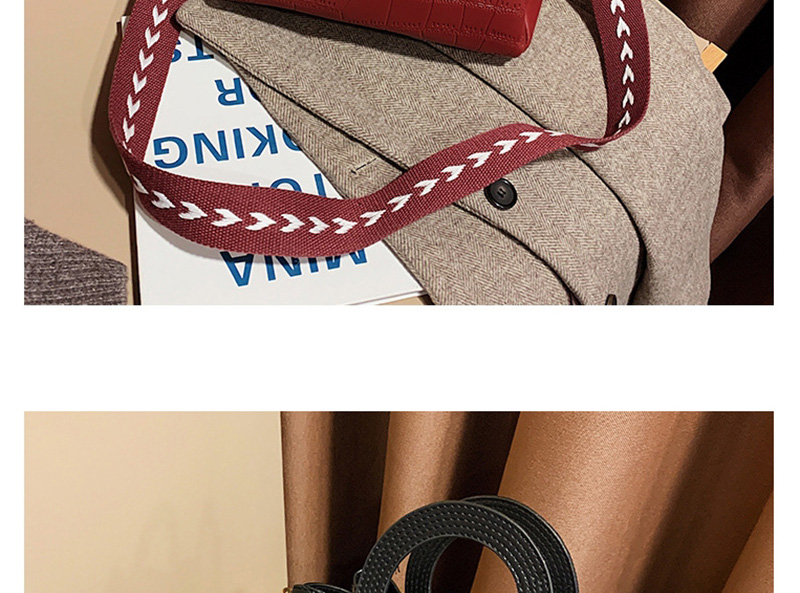 Fashion Black Stone Pattern Shoulder Portable Messenger Bag,Handbags