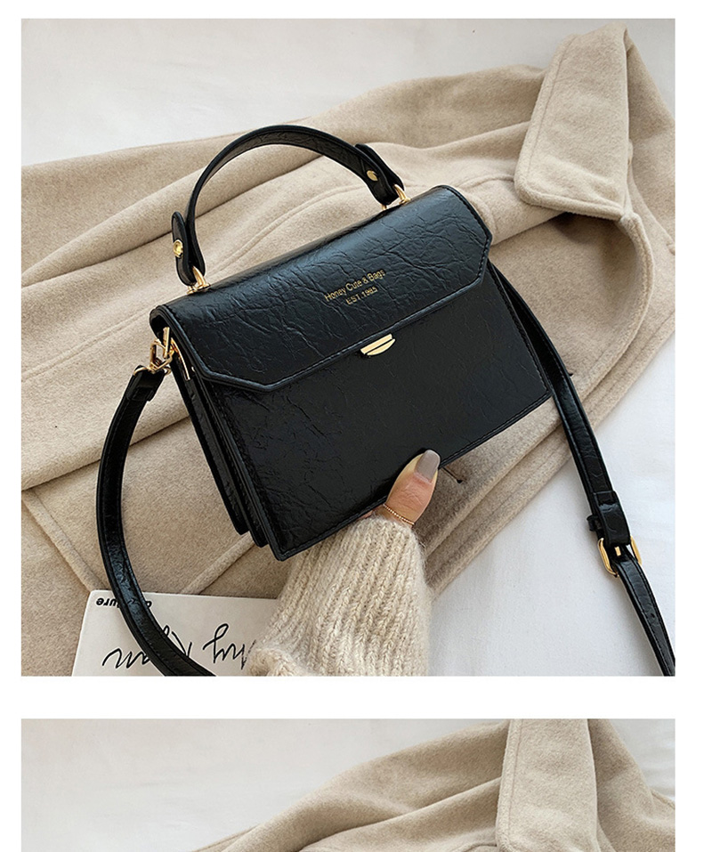 Fashion Black Lock Letter Breeze Shoulder Bag,Handbags