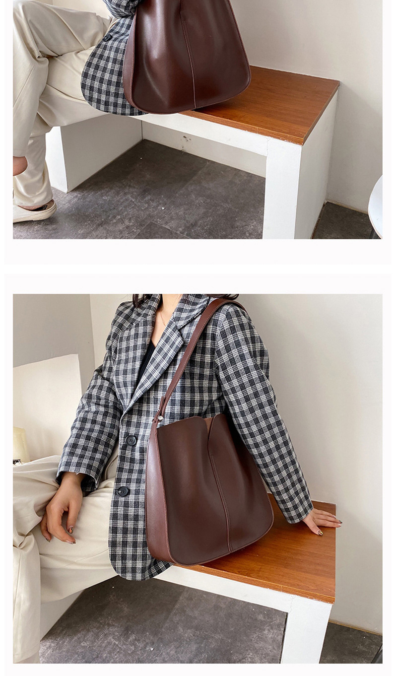 Fashion Khaki Wide Shoulder Strap Shoulder Bag,Handbags