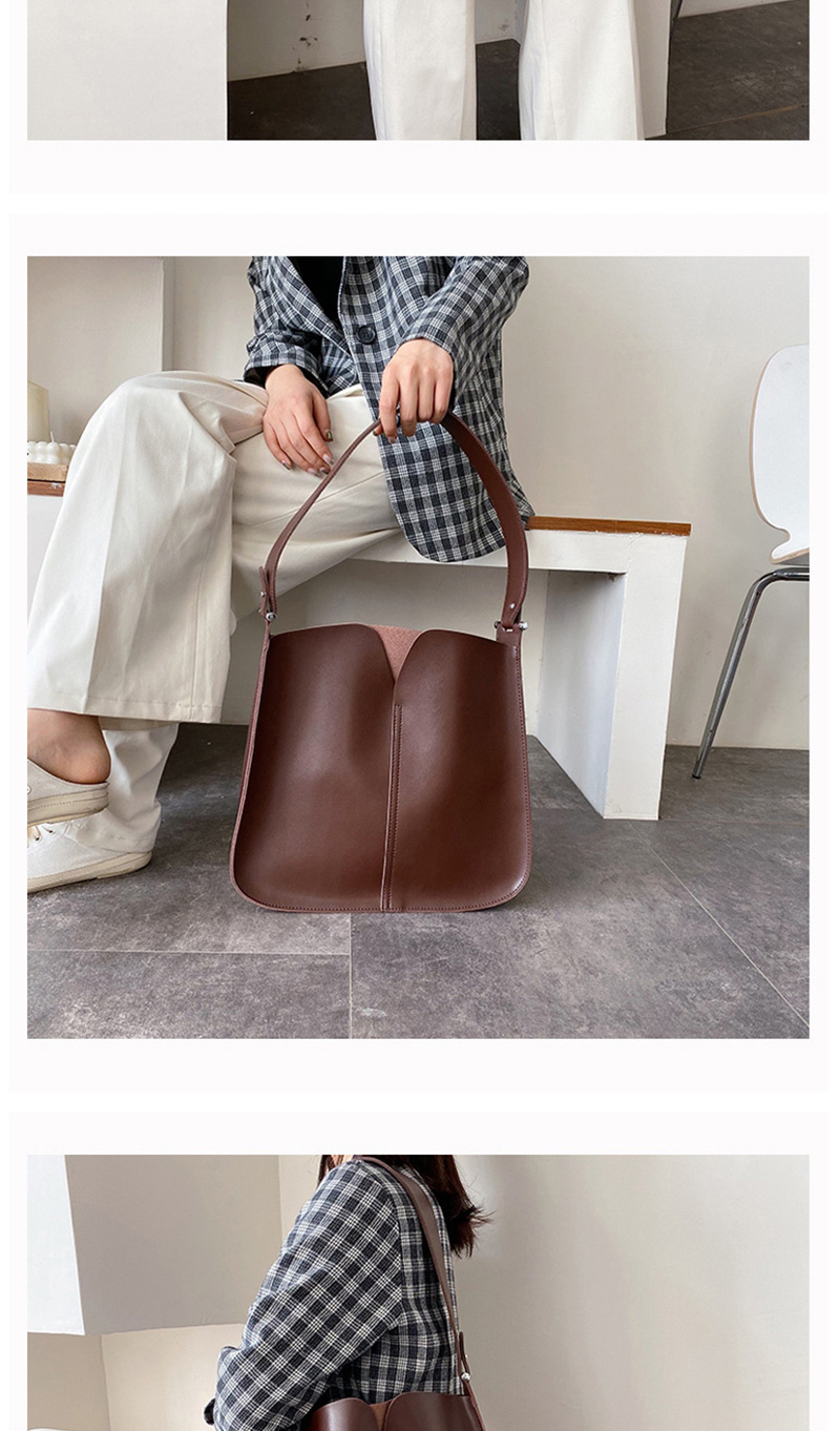 Fashion Brown Wide Shoulder Strap Shoulder Bag,Handbags