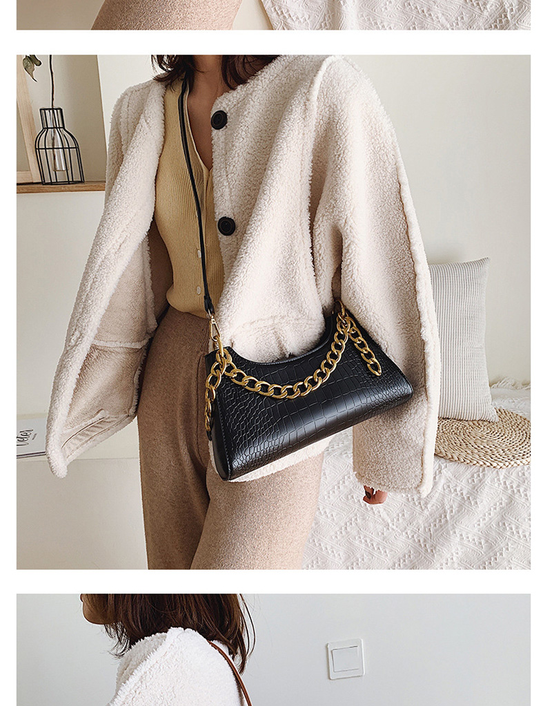 Fashion Brown Stone Pattern Chain Backpack,Handbags