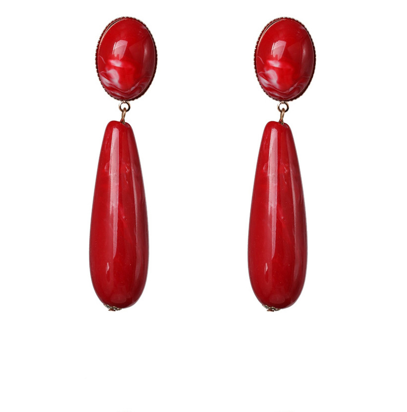 Fashion Red Water Drop Earrings,Drop Earrings