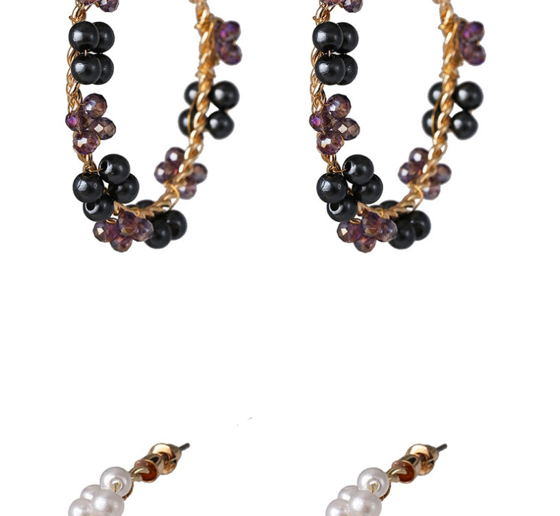 Fashion Color C-shaped Pearl Earrings,Hoop Earrings