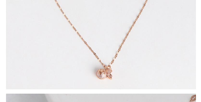 Fashion Rose Gold Blessing Money Bag Bead Necklace,Pendants