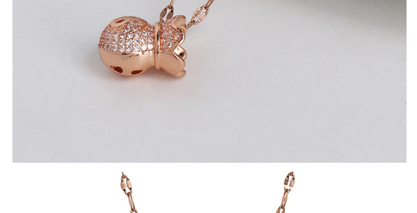 Fashion Rose Gold Blessing Money Bag Bead Necklace,Pendants