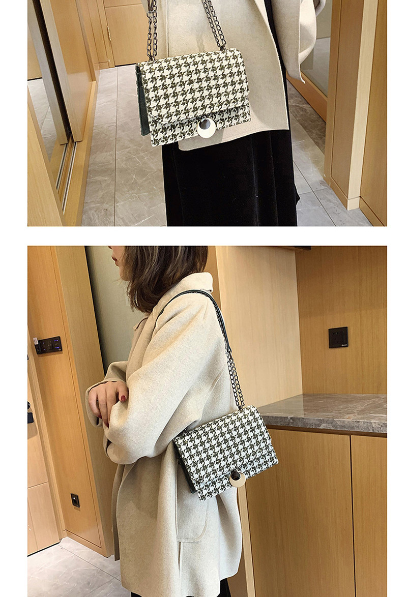 Fashion Green Woolen Chain Shoulder Messenger Bag,Shoulder bags