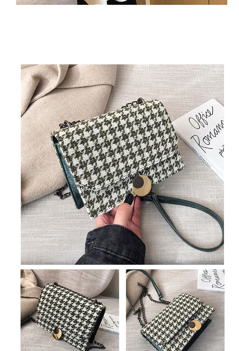 Fashion Khaki Woolen Chain Shoulder Messenger Bag,Shoulder bags