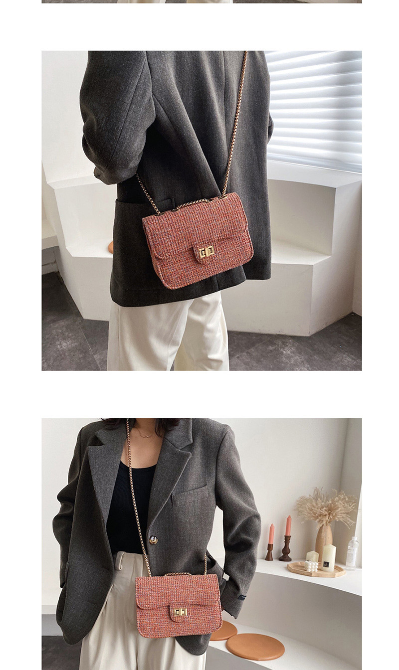 Fashion Red Woolen Chain Shoulder Messenger Bag,Shoulder bags