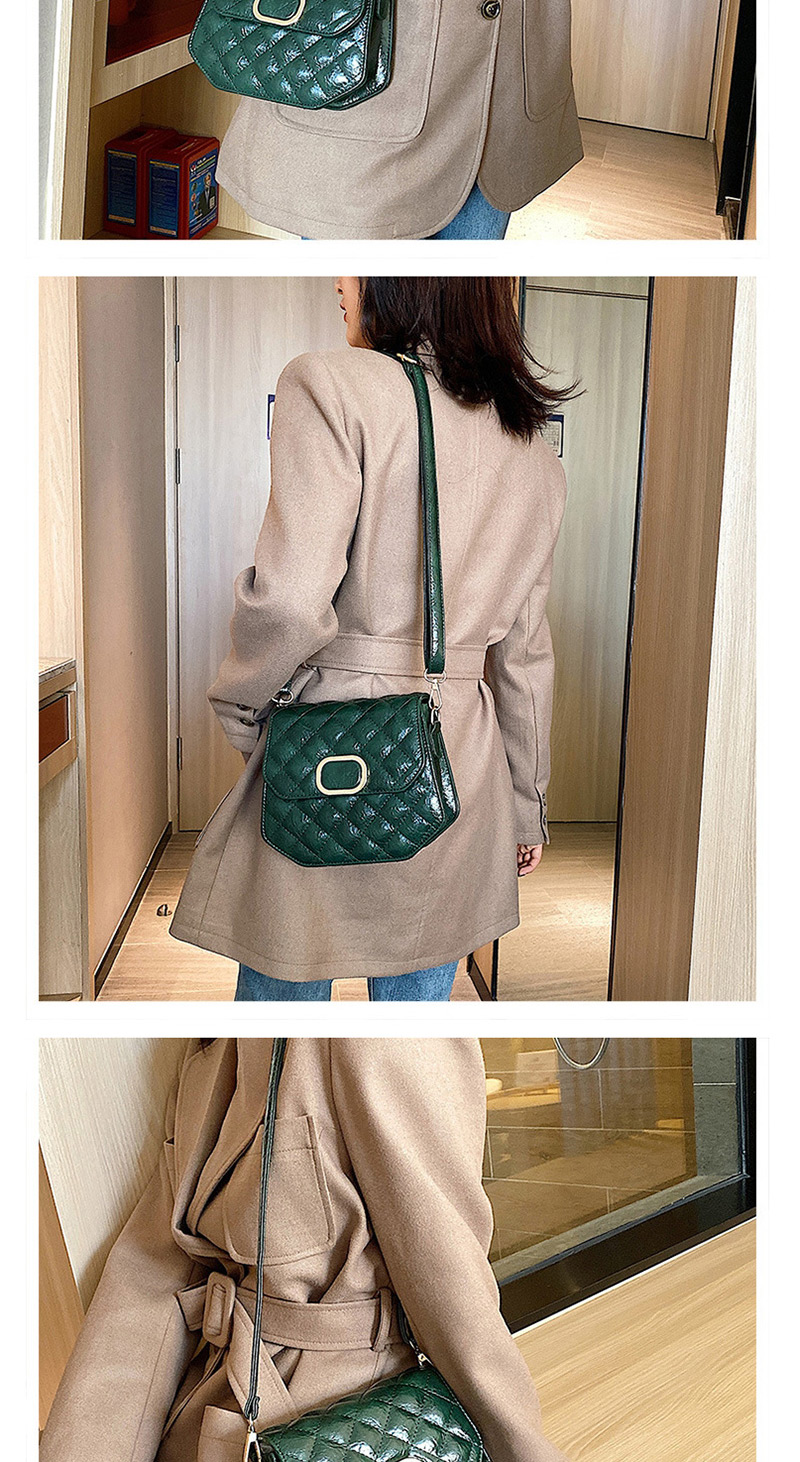 Fashion Green Lingge Single Shoulder Messenger Bag,Shoulder bags