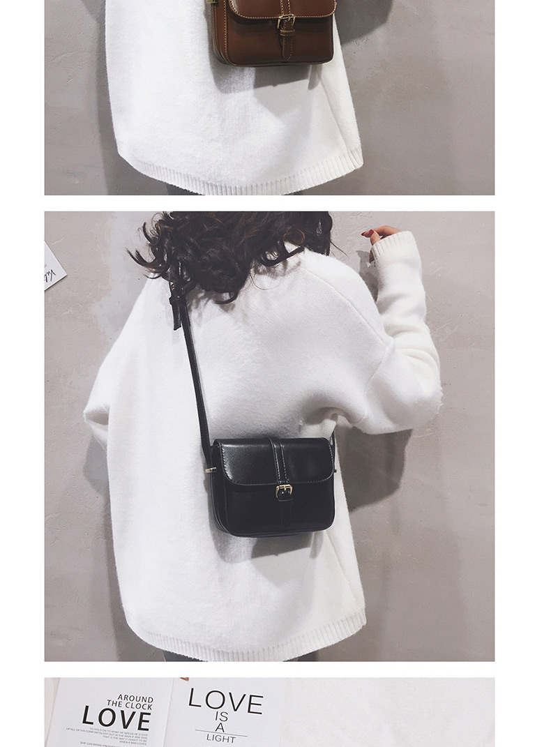 Fashion Black Belt Buckle Shoulder Messenger Bag,Shoulder bags