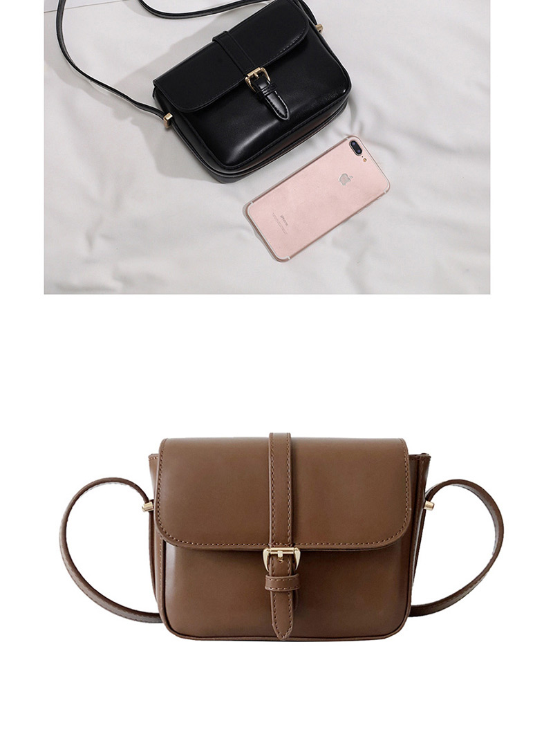 Fashion Caramel Belt Buckle Shoulder Messenger Bag,Shoulder bags