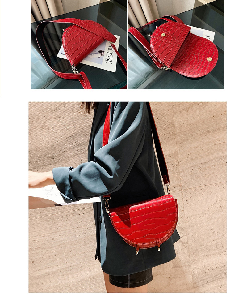 Fashion Black Stone Pattern Shoulder Messenger Bag,Shoulder bags