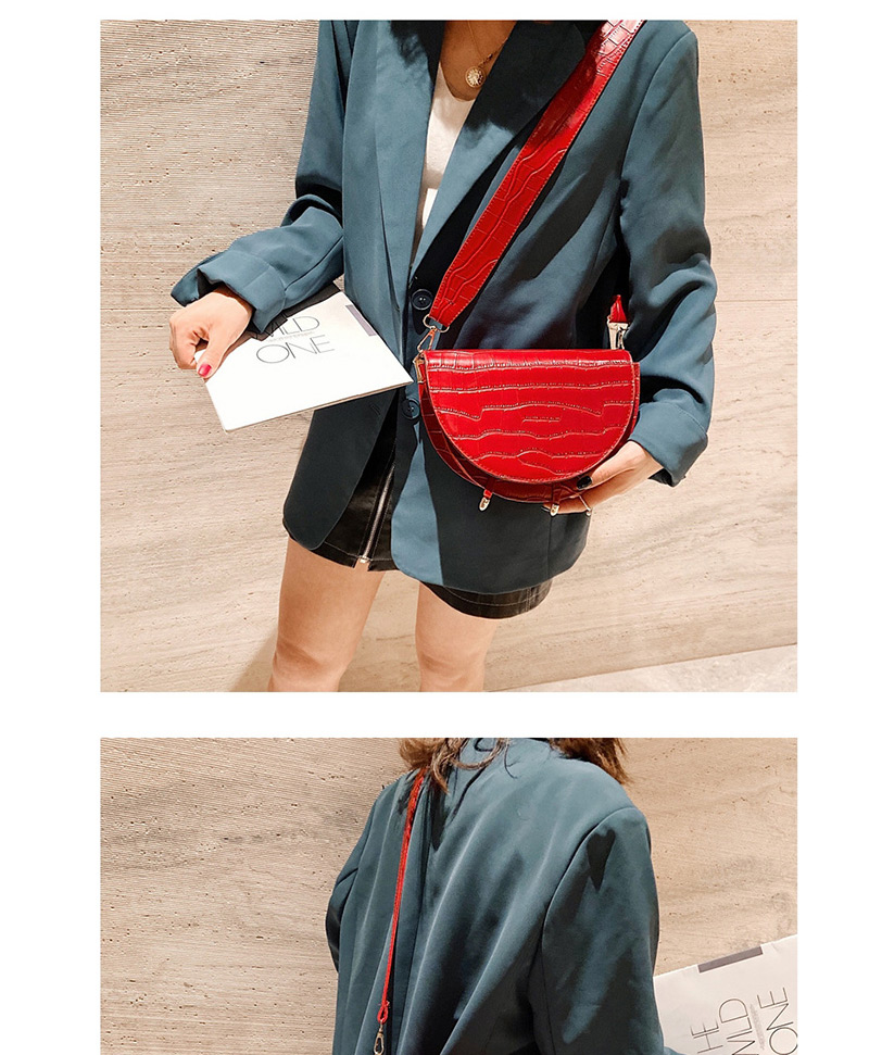 Fashion Red Stone Pattern Shoulder Messenger Bag,Shoulder bags