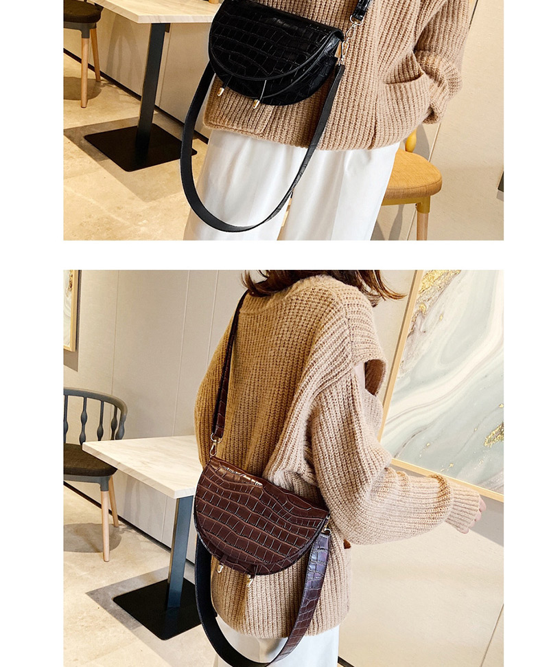 Fashion Brown Stone Pattern Shoulder Messenger Bag,Shoulder bags