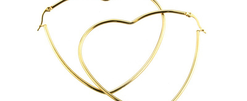 Fashion Platinum-plated Stainless Steel Heart Earrings,Earrings