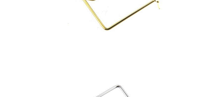 Fashion Gold Plating Stainless Steel Square Earrings,Earrings