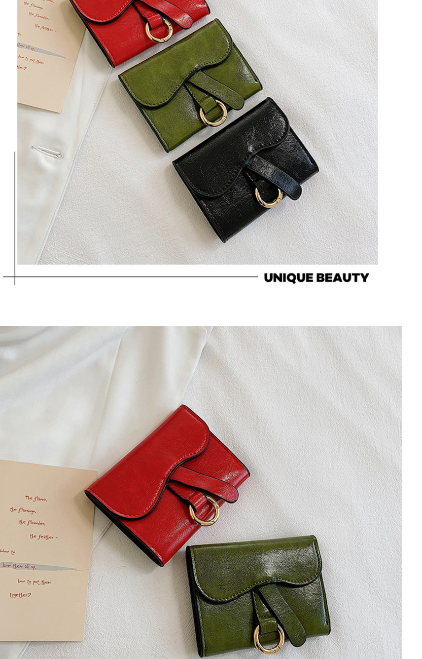 Fashion Black Alloy Ring Embroidery Short Ring Coin Purse,Wallet