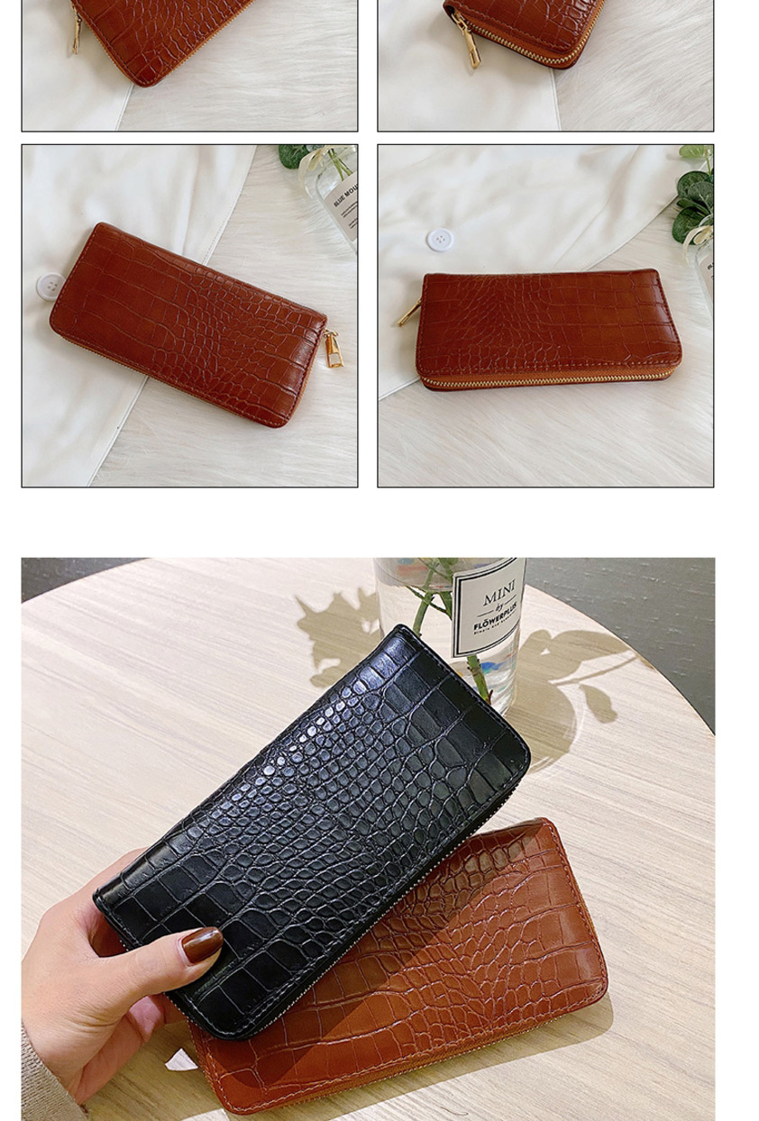 Fashion Black Stone Pattern Long 2 Fold Wallet,Wallet