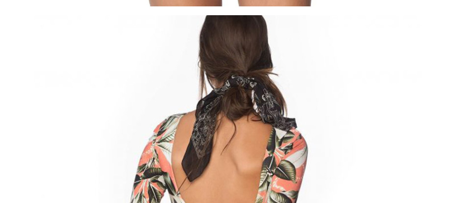 Fashion Foundation Leaves Backless Triangle One-piece Swimsuit,One Pieces