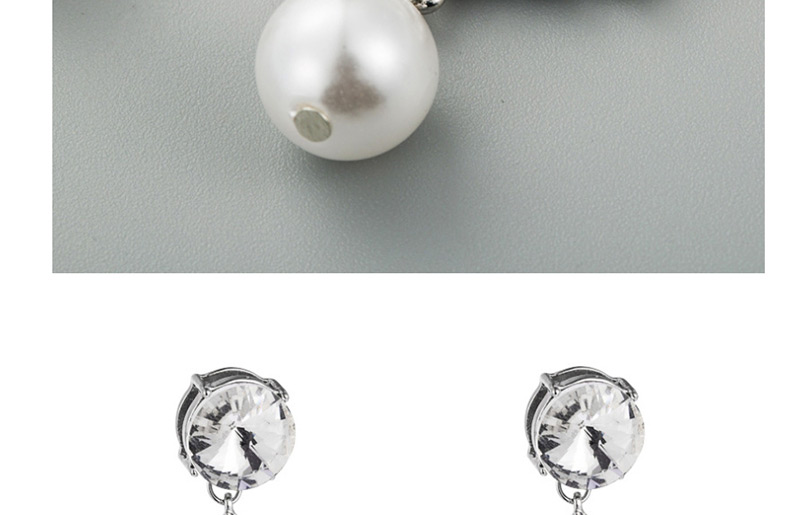 Fashion White Gem Beauty Embossed Pearl Stud Earrings,Drop Earrings