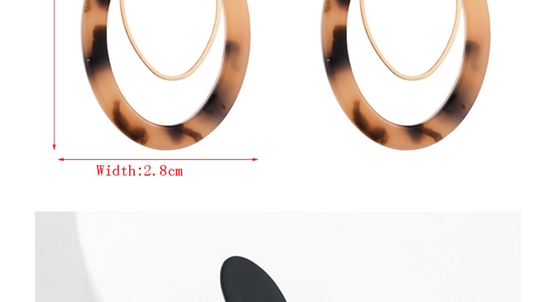 Fashion Leopard Print  Silver Pin Acrylic Earrings,Drop Earrings