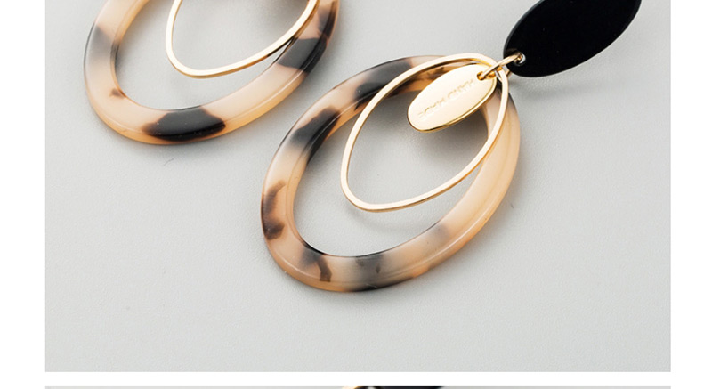 Fashion Leopard Print  Silver Pin Acrylic Earrings,Drop Earrings