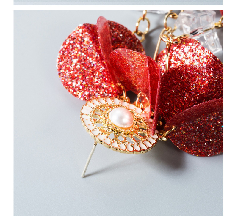 Fashion Color Round Sequin Tassel Earrings,Drop Earrings