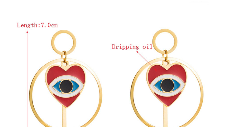 Fashion Red Eye Drop Pearl Stud Earrings,Drop Earrings