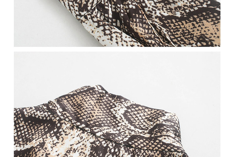 Fashion Snake Pattern Bow Snake Print Dress,Long Dress